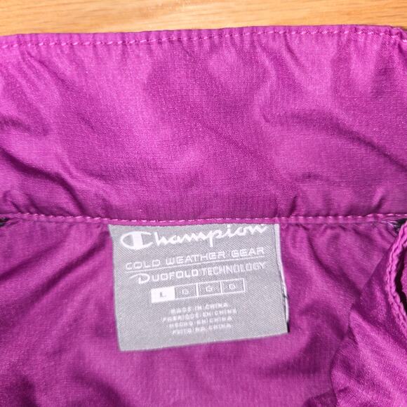 Champion womens zippered jacket sz L black fushia - Picture 5 of 7